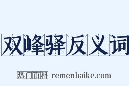 双峰驿反义词是什么意思的图片